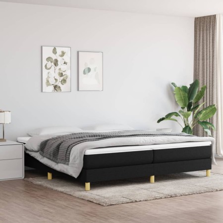 Cama box spring con colchón tela negro 200x200 cm de vidaXL, Camas y somieres - Ref: Foro24-3144201, Precio: 563,34 €, Descue...