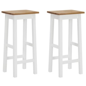 Kitchen bar stools, 2 units, solid oak wood by vidaXL, Kitchen stools - Ref: Foro24-289219, Price: 121,36 €, Discount: %