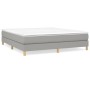 Cama box spring con colchón tela gris claro 180x200 cm de vidaXL, Camas y somieres - Ref: Foro24-3144191, Precio: 474,32 €, D...