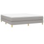 Cama box spring con colchón tela gris claro 180x200 cm de vidaXL, Camas y somieres - Ref: Foro24-3144191, Precio: 477,04 €, D...