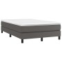 Cama box spring con colchón cuero sintético gris 120x200 cm de vidaXL, Camas y somieres - Ref: Foro24-3144253, Precio: 375,99...