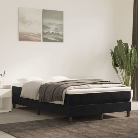 Box spring bed with black velvet mattress 120x200 cm by vidaXL, Beds and slatted bases - Ref: Foro24-3144323, Price: 347,99 €...