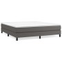 Box spring bed with gray synthetic leather mattress 180x200 cm by vidaXL, Beds and slatted bases - Ref: Foro24-3144277, Price...