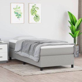 Boxspringbett mit hellgrauer Stoffmatratze 90x190 cm von vidaXL, Betten und Lattenroste - Ref: Foro24-3144383, Preis: 282,99 ...