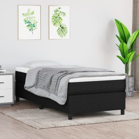 Box spring bed with black fabric mattress 90x200 cm by vidaXL, Beds and slatted bases - Ref: Foro24-3144393, Price: 294,59 €,...