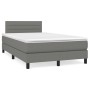 Cama box spring con colchón tela gris oscuro 120x200 cm de vidaXL, Camas y somieres - Ref: Foro24-3140122, Precio: 379,12 €, ...