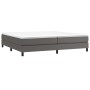 Cama box spring con colchón cuero sintético gris 200x200 cm de vidaXL, Camas y somieres - Ref: Foro24-3144283, Precio: 531,17...