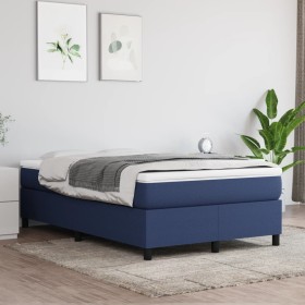 Cama box spring con colchón tela azul 120x200 cm de vidaXL, Camas y somieres - Ref: Foro24-3144413, Precio: 374,42 €, Descuen...