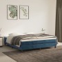 Cama box spring con colchón terciopelo azul oscuro 160x200 cm de vidaXL, Camas y somieres - Ref: Foro24-3144343, Precio: 438,...