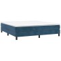 Box spring bed with dark blue velvet mattress 160x200 cm by vidaXL, Beds and slatted bases - Ref: Foro24-3144343, Price: 422,...