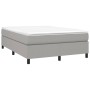 Cama box spring con colchón tela gris claro 140x200 cm de vidaXL, Camas y somieres - Ref: Foro24-3144423, Precio: 417,53 €, D...