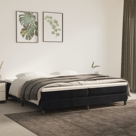 Box spring bed with black velvet mattress 200x200 cm by vidaXL, Beds and slatted bases - Ref: Foro24-3144353, Price: 505,78 €...