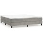 Cama box spring con colchón terciopelo gris claro 160x200 cm de vidaXL, Camas y somieres - Ref: Foro24-3144339, Precio: 434,3...