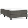 Cama box spring con colchón terciopelo gris oscuro 90x200 cm de vidaXL, Camas y somieres - Ref: Foro24-3144310, Precio: 242,9...