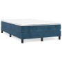 Box spring bed with dark blue velvet mattress 120x200 cm by vidaXL, Beds and slatted bases - Ref: Foro24-3144325, Price: 351,...