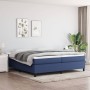 Box spring bed with blue fabric mattress 200x200 cm by vidaXL, Beds and slatted bases - Ref: Foro24-3144453, Price: 570,96 €,...