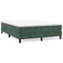 Cama box spring con colchón terciopelo verde oscuro 140x190 cm de vidaXL, Camas y somieres - Ref: Foro24-3144330, Precio: 402...