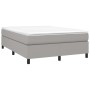 Cama box spring con colchón tela gris claro 140x190 cm de vidaXL, Camas y somieres - Ref: Foro24-3144415, Precio: 436,52 €, D...