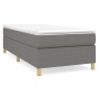 Cama box spring con colchón tela gris oscuro 80x200 cm de vidaXL, Camas y somieres - Ref: Foro24-3144475, Precio: 278,76 €, D...