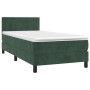 Cama box spring con colchón terciopelo verde oscuro 80x200 cm de vidaXL, Camas y somieres - Ref: Foro24-3141152, Precio: 256,...