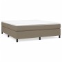 Box spring bed with taupe gray fabric mattress 160x200 cm by vidaXL, Beds and slatted bases - Ref: Foro24-3144435, Price: 496...