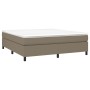 Box spring bed with taupe gray fabric mattress 160x200 cm by vidaXL, Beds and slatted bases - Ref: Foro24-3144435, Price: 496...