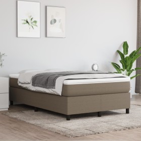 Box spring bed with taupe gray fabric mattress 120x200 cm by vidaXL, Beds and slatted bases - Ref: Foro24-3144411, Price: 382...