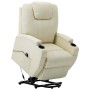 Sillón elevable de cuero sintético blanco crema de vidaXL, Sillones - Ref: Foro24-289751, Precio: 392,39 €, Descuento: %