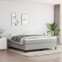 Cama box spring con colchón tela gris claro 160x200 cm de vidaXL, Camas y somieres - Ref: Foro24-3144431, Precio: 475,11 €, D...