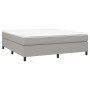 Cama box spring con colchón tela gris claro 160x200 cm de vidaXL, Camas y somieres - Ref: Foro24-3144431, Precio: 475,11 €, D...