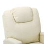 Sillón elevable de cuero sintético blanco crema de vidaXL, Sillones - Ref: Foro24-289751, Precio: 392,39 €, Descuento: %