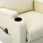 Sillón elevable de cuero sintético blanco crema de vidaXL, Sillones - Ref: Foro24-289751, Precio: 392,99 €, Descuento: %