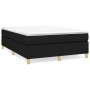 Box spring bed with black fabric mattress 140x200 cm by vidaXL, Beds and slatted bases - Ref: Foro24-3144524, Price: 413,90 €...