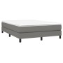 Cama box spring con colchón tela gris oscuro 140x190 cm de vidaXL, Camas y somieres - Ref: Foro24-3144070, Precio: 408,10 €, ...