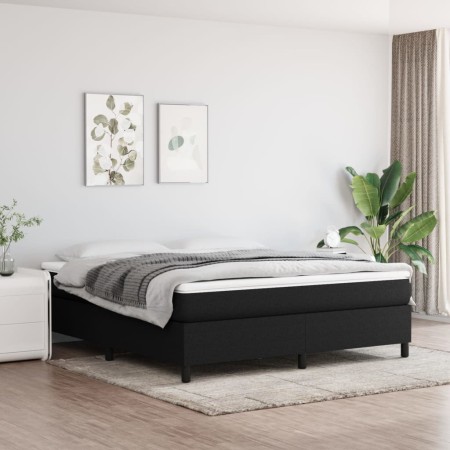 Cama box spring con colchón tela negro 180x200 cm de vidaXL, Camas y somieres - Ref: Foro24-3144441, Precio: 519,30 €, Descue...