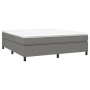 Cama box spring con colchón tela gris oscuro 160x200 cm de vidaXL, Camas y somieres - Ref: Foro24-3144432, Precio: 441,84 €, ...