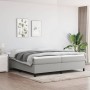 Box spring bed with light gray fabric mattress 200x200 cm by vidaXL, Beds and slatted bases - Ref: Foro24-3144447, Price: 556...