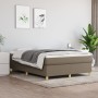 Box spring bed with taupe gray fabric mattress 140x200 cm by vidaXL, Beds and slatted bases - Ref: Foro24-3144526, Price: 465...