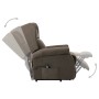 Sillón elevable tela gris taupe de vidaXL, Sillones - Ref: Foro24-289738, Precio: 381,99 €, Descuento: %