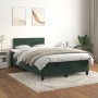 Cama box spring con colchón terciopelo verde oscuro 120x200 cm de vidaXL, Camas y somieres - Ref: Foro24-3141356, Precio: 388...