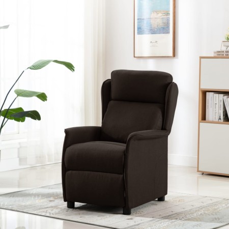 Sillón reclinable de tela marrón oscuro de vidaXL, Sillones - Ref: Foro24-289781, Precio: 193,96 €, Descuento: %