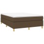 Cama box spring con colchón tela marrón oscuro 140x190 cm de vidaXL, Camas y somieres - Ref: Foro24-3144517, Precio: 428,56 €...