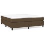 Cama box spring con colchón tela marrón oscuro 180x200 cm de vidaXL, Camas y somieres - Ref: Foro24-3144442, Precio: 499,68 €...