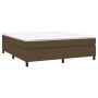 Cama box spring con colchón tela marrón oscuro 180x200 cm de vidaXL, Camas y somieres - Ref: Foro24-3144442, Precio: 499,68 €...