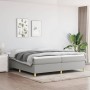 Cama box spring con colchón tela gris claro 200x200 cm de vidaXL, Camas y somieres - Ref: Foro24-3144546, Precio: 524,06 €, D...