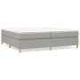 Cama box spring con colchón tela gris claro 200x200 cm de vidaXL, Camas y somieres - Ref: Foro24-3144546, Precio: 524,06 €, D...