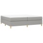 Cama box spring con colchón tela gris claro 200x200 cm de vidaXL, Camas y somieres - Ref: Foro24-3144546, Precio: 524,06 €, D...