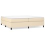 Cama box spring con colchón tela color crema 200x200 cm de vidaXL, Camas y somieres - Ref: Foro24-3144452, Precio: 576,65 €, ...