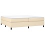 Box spring bed with cream fabric mattress 200x200 cm by vidaXL, Beds and slatted bases - Ref: Foro24-3144452, Price: 572,17 €...