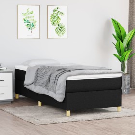 Box spring bed with black fabric mattress 90x190 cm by vidaXL, Beds and slatted bases - Ref: Foro24-3144484, Price: 280,85 €,...